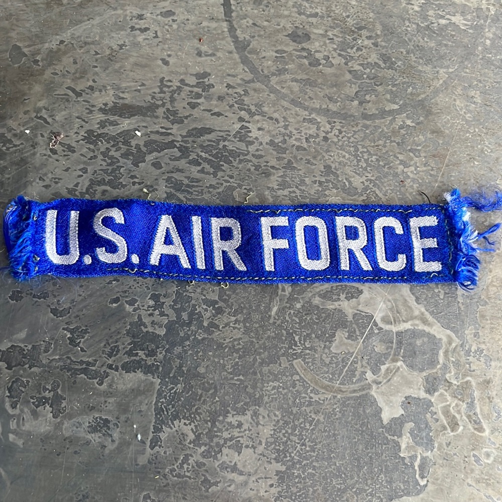 U.S. AIR FORCE blue tape patch, vintage